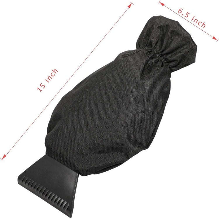 2pcs Winter Warm Car Snow Shoveling Gloves Deicing Snow Scraper(Red)