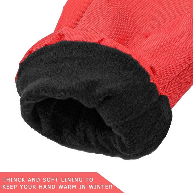 2pcs Winter Warm Car Snow Shoveling Gloves Deicing Snow Scraper(Red)