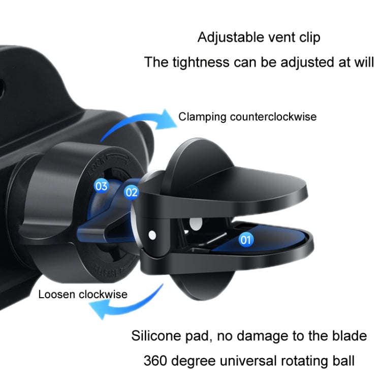 Car Air Outlet Cloud Shrink Gravity Mobile Phone Holder(Black)