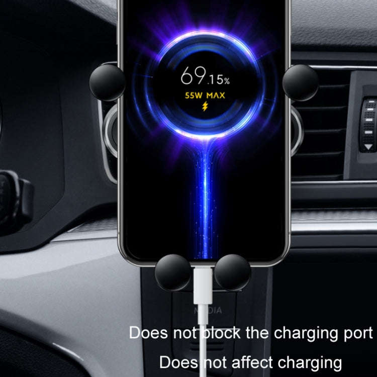 Car Air Outlet Cloud Shrink Gravity Mobile Phone Holder(Black)