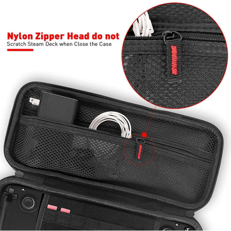 For Steam Deck Game Console Storage Bag Handheld EVA Oxford Cloth Hard Bag(1680D Black)