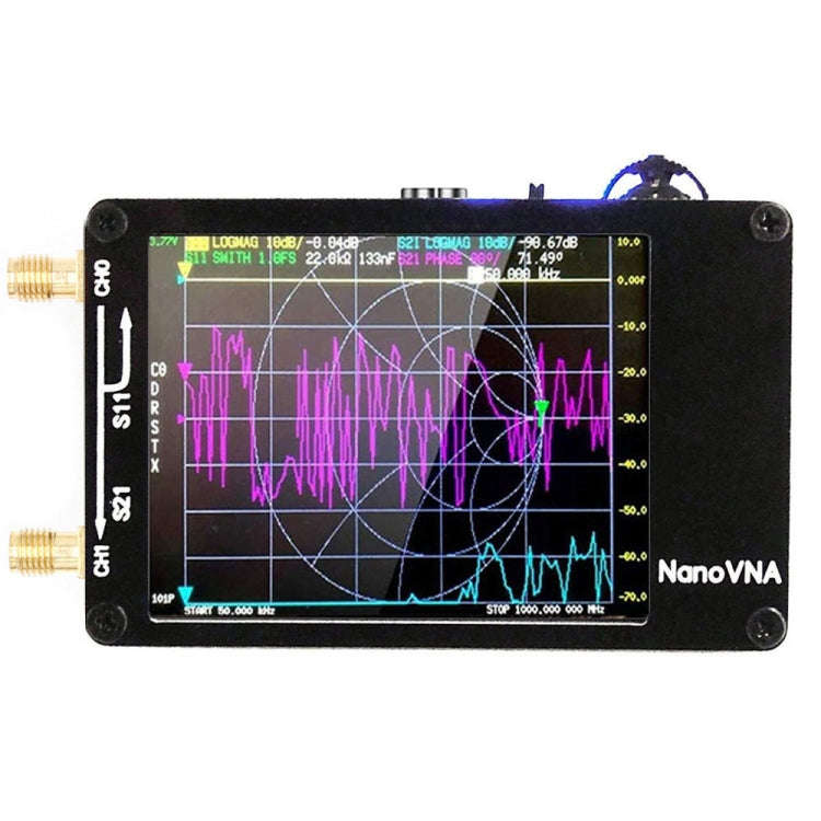 NANOVNA-H Upgraded Version 2.8 Inch TFT 50Khz-1.5Ghz Vector Network Antenna Analyzer MF HF VHF UH...