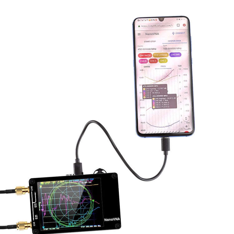 NANOVNA-H Upgraded Version 2.8 Inch TFT 50Khz-1.5Ghz Vector Network Antenna Analyzer MF HF VHF UH...
