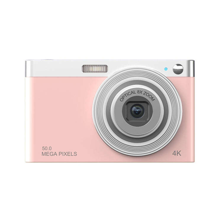 C13 2.88 inch 4K 8X Optical Zoom Telescopic Lens HD Digital Camera, Spec: Pink