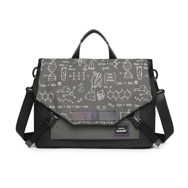 LUCKYBAT Laptop Bag Airbag Anti-drop Crossbody Handbag, Size: S 13.3-16 Inch(Black Gray Equation)