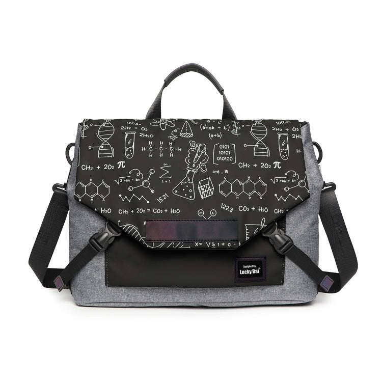 LUCKYBAT Laptop Bag Airbag Anti-drop Crossbody Handbag, Size: S 13.3-16 Inch(Gray Black Equation)