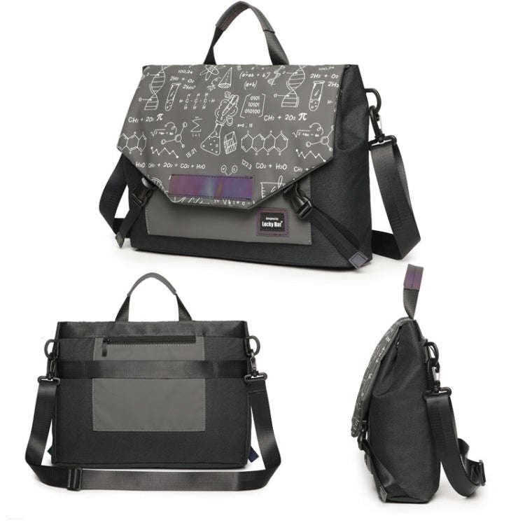 LUCKYBAT Laptop Bag Airbag Anti-drop Crossbody Handbag, Size: L 16 Inch(Black Lightning)