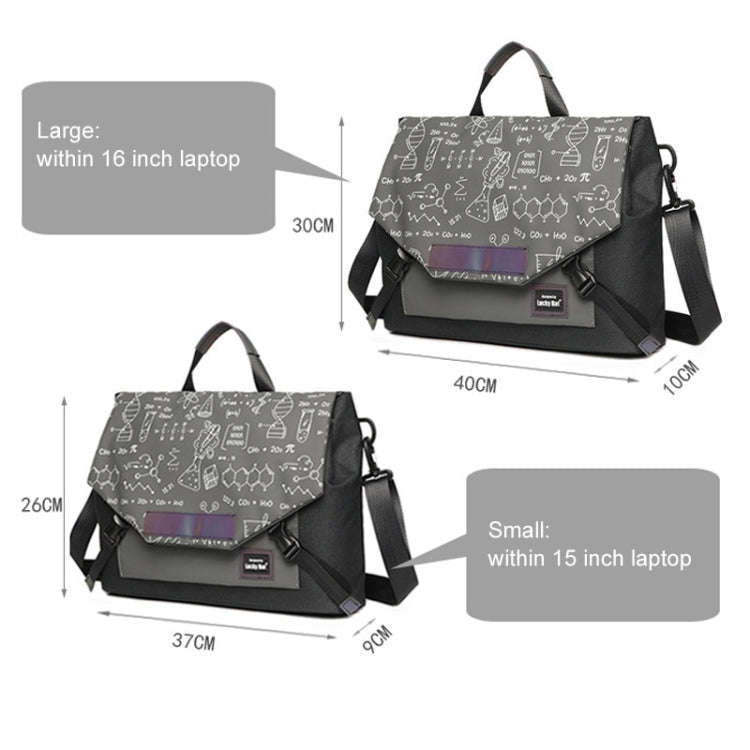 LUCKYBAT Laptop Bag Airbag Anti-drop Crossbody Handbag, Size: L 16 Inch(Black Lightning)