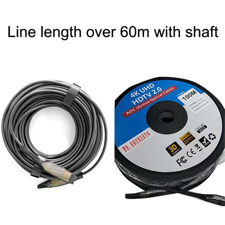2.0 Version HDMI Fiber Optical Line 4K Ultra High Clear Line Monitor Connecting Cable, Length: 80...