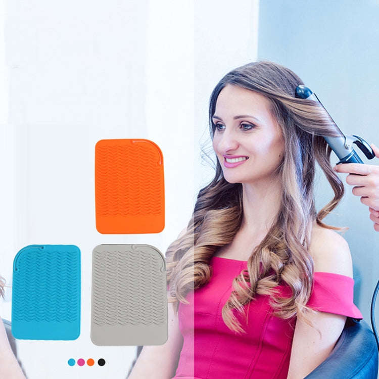 Curl Rod Insulation Sleeve Straight Hair Silicone Heat Insulation Pad(Blue)