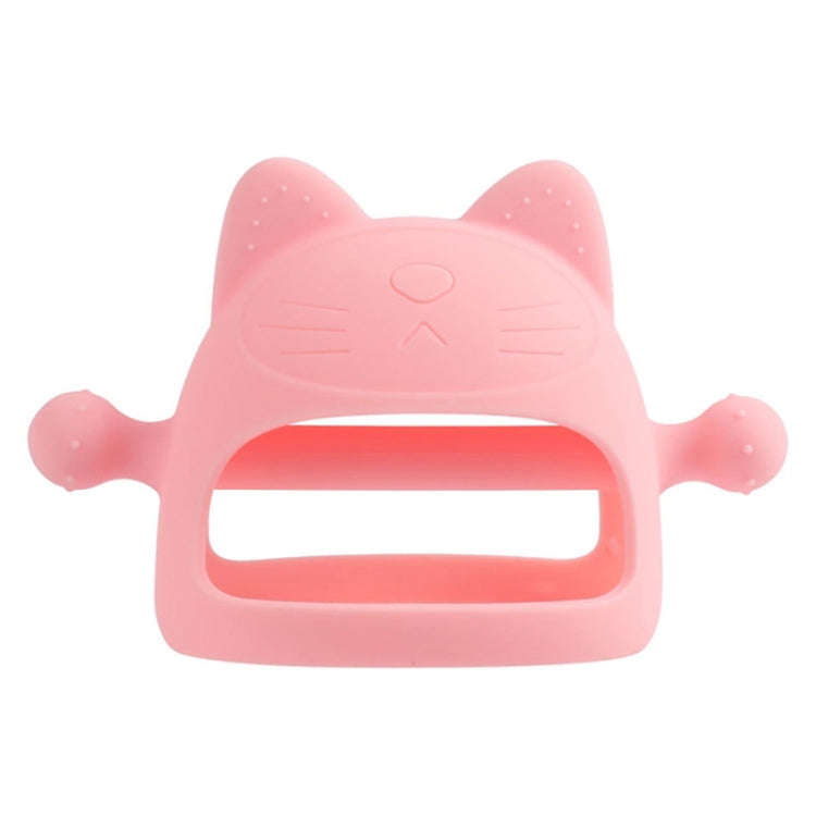 Baby Anti-eating Hand Cover Boiled Silicone Soothing Teeth Stick(Pink)