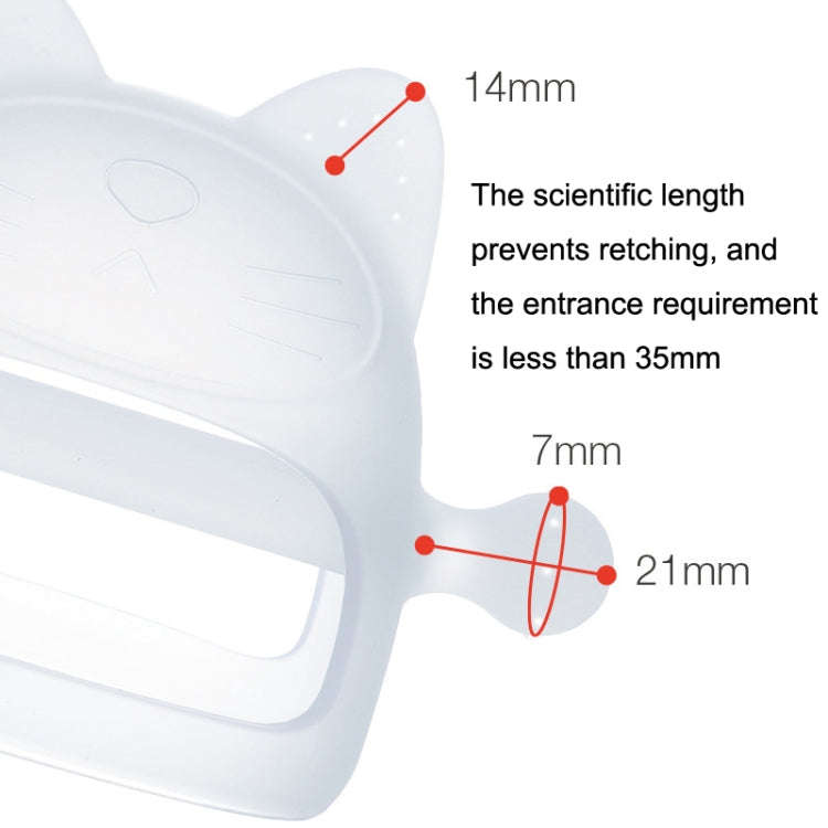 Baby Anti-eating Hand Cover Boiled Silicone Soothing Teeth Stick(Transparent)