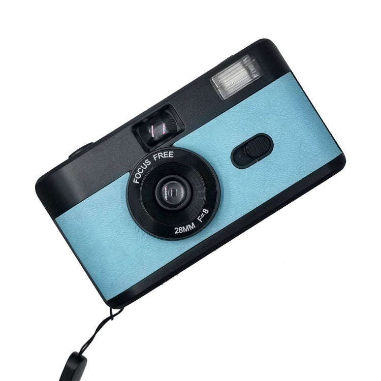 R2-FILM Retro Manual Reusable Film Camera for Children without Film(Black+Blue)