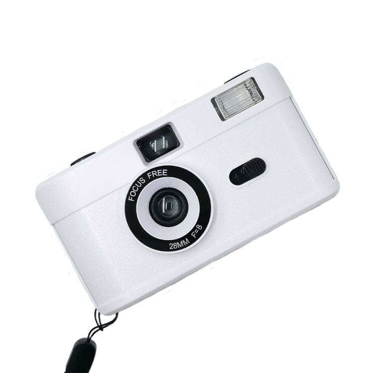 R2-FILM Retro Manual Reusable Film Camera for Children without Film(White)