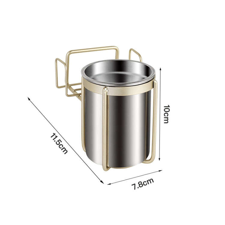 Stainless Steel Wall-mounted Ashtray Bathroom Multifunctional Ashtray Without Punching With Smoke...