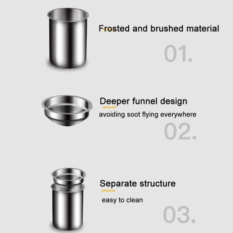 Stainless Steel Wall-mounted Ashtray Bathroom Multifunctional Ashtray Without Punching With Smoke...
