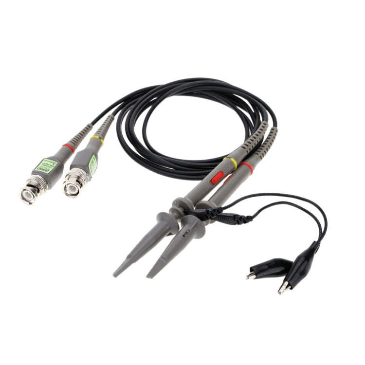 2pcs P6100 Oscilloscope Probe DC-100MHz BNC Connectors Scope Clip Probe