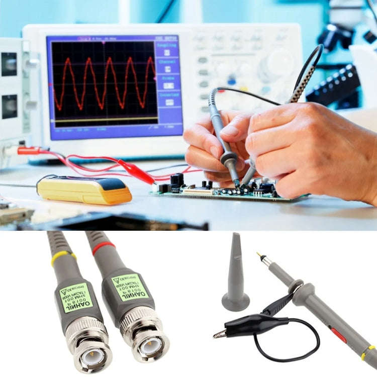 2pcs P6100 Oscilloscope Probe DC-100MHz BNC Connectors Scope Clip Probe