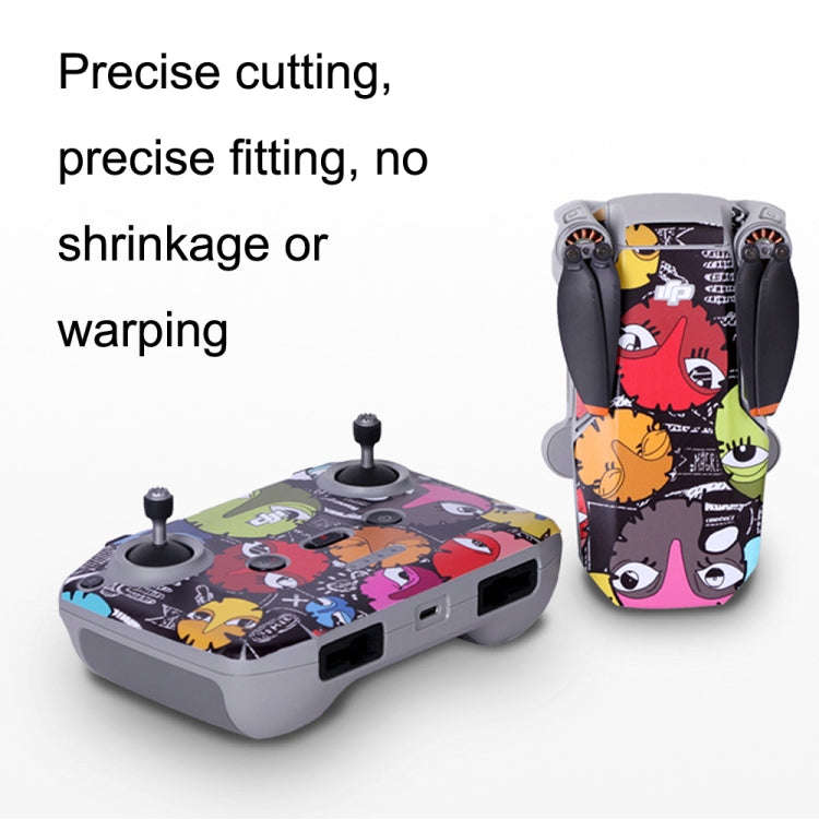 Sunnylife MM2-TZ452 For DJI Mini 2 Waterproof PVC Drone Body + Arm + Remote Control Decorative Pr...