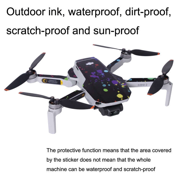 Sunnylife MM2-TZ452 For DJI Mini 2 Waterproof PVC Drone Body + Arm + Remote Control Decorative Pr...