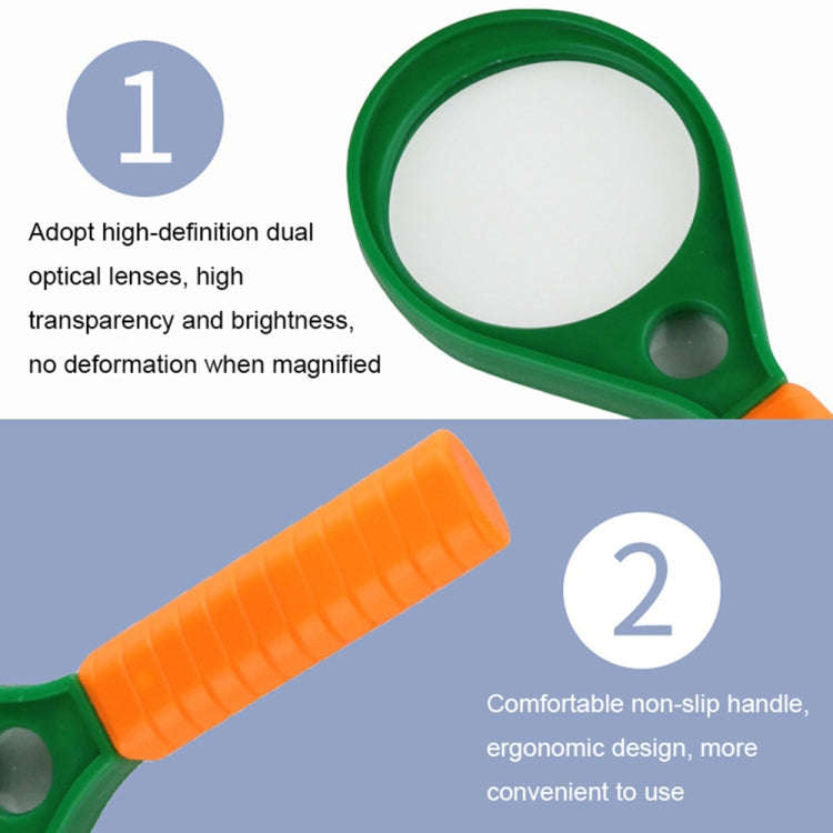 3pcs 3X/4X/6X/8X Elderly Reading Handheld Bifocal HD Magnifier, Specification: 50mm