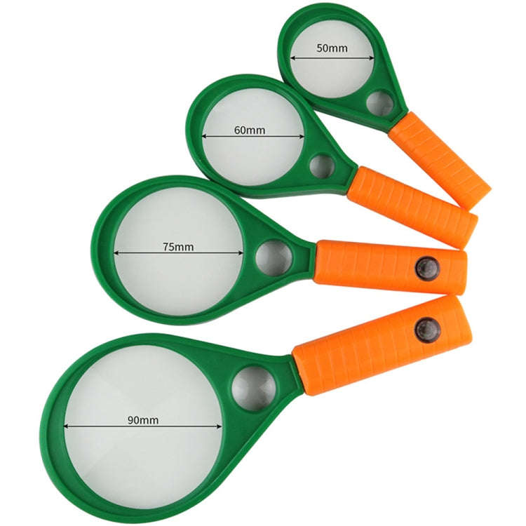 3pcs 3X/4X/6X/8X Elderly Reading Handheld Bifocal HD Magnifier, Specification: 60mm