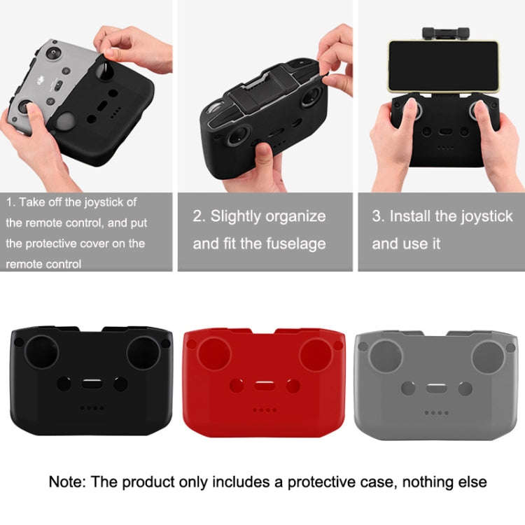 BRDRC DJI-7559 For DJI Mavic 3 / Mini 3 / 3 Pro Remote Control Silicone Protective Cover(Black)