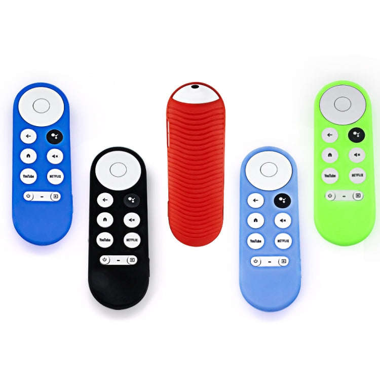 For Google Chromecast 2020 Y16 Remote Control Anti-fall Silicone Protective Case(Luminous Blue)