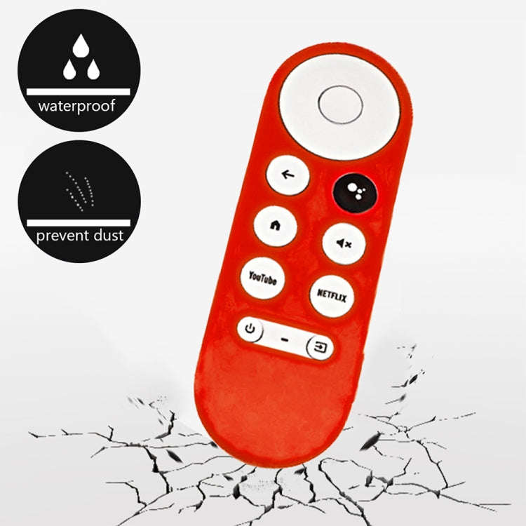For Google Chromecast 2020 Y16 Remote Control Anti-fall Silicone Protective Case(Luminous Blue)