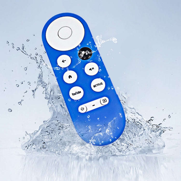For Google Chromecast 2020 Y16 Remote Control Anti-fall Silicone Protective Case(Luminous Blue)
