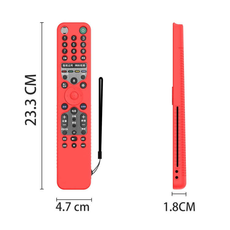 Y46 Remote Control Anti-Fall Silicone Protective Case For Sony RMF-TX600C/P/U/E 500U/E(Red)