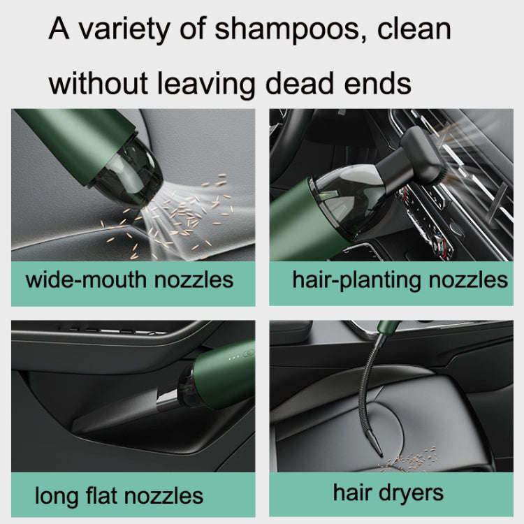 P02 Vehicles / Household High Power Large Suction Portable Wireless Handheld Vacuum Cleaner(Dark ...