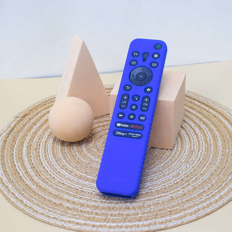Y56 Voice Remote Silicone Anti-Fall Protective Case For Sony RMF-TX800U/C/P/T/900U(Blue)