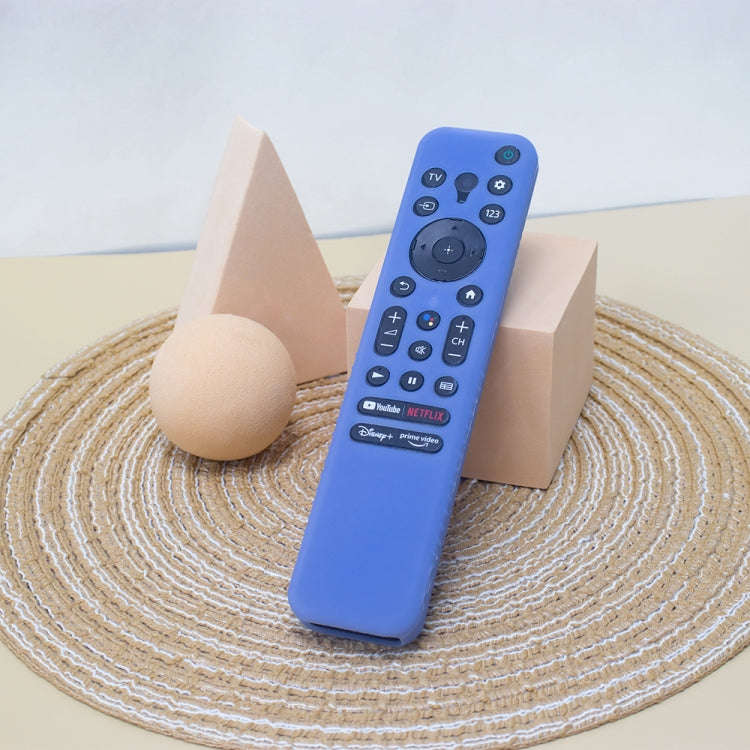 Y56 Voice Remote Silicone Anti-Fall Protective Case For Sony RMF-TX800U/C/P/T/900U(Luminous Blue)