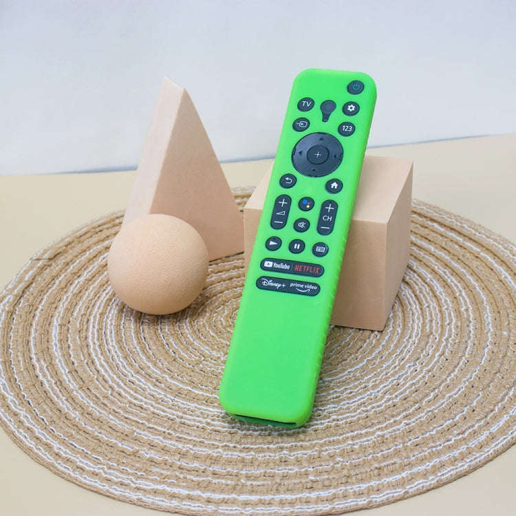 Y56 Voice Remote Silicone Anti-Fall Protective Case For Sony RMF-TX800U/C/P/T/900U(Luminous Green)