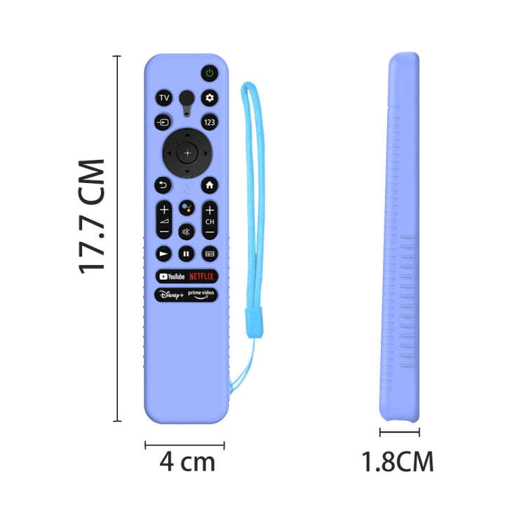 Y56 Voice Remote Silicone Anti-Fall Protective Case For Sony RMF-TX800U/C/P/T/900U(Blue)