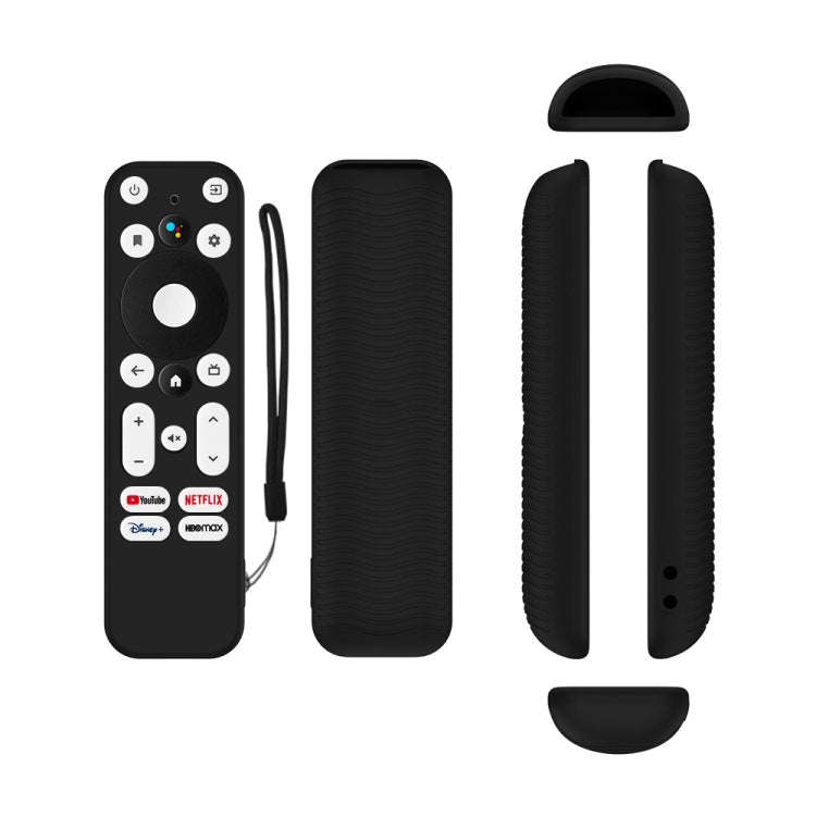 For ONN Android TV 4K UHD Streaming Device Y55 Anti-Fall Silicone Remote Control Cover(Black)