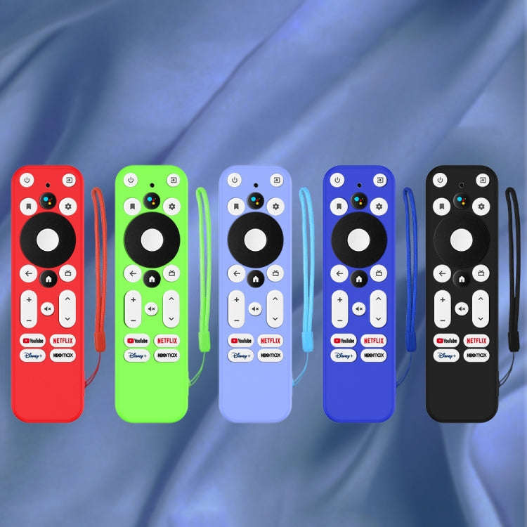 For ONN Android TV 4K UHD Streaming Device Y55 Anti-Fall Silicone Remote Control Cover(Blue)