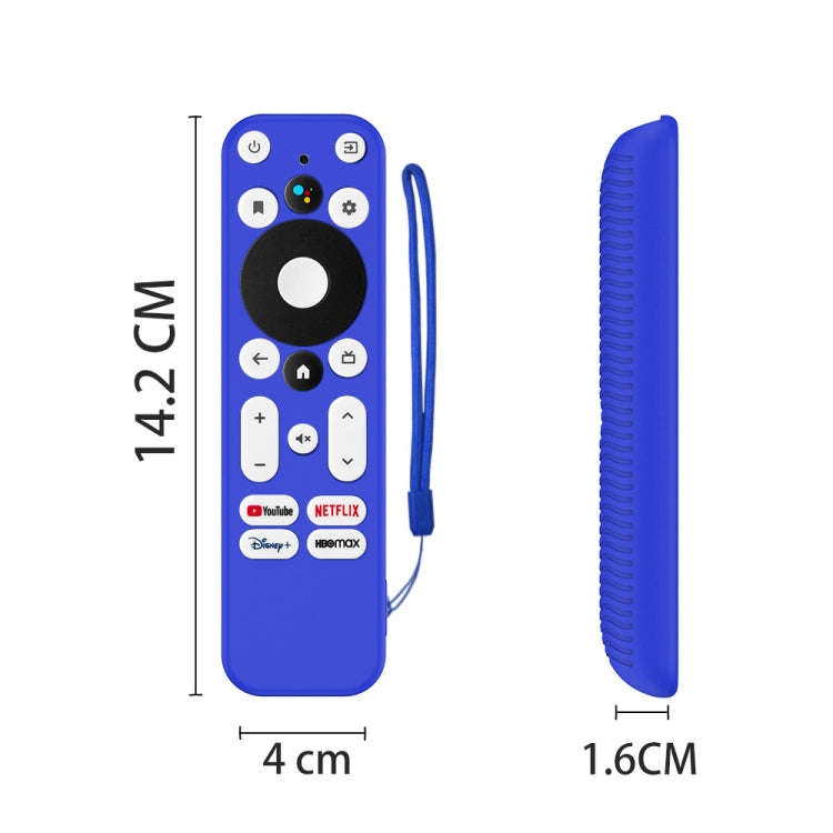 For ONN Android TV 4K UHD Streaming Device Y55 Anti-Fall Silicone Remote Control Cover(Blue)