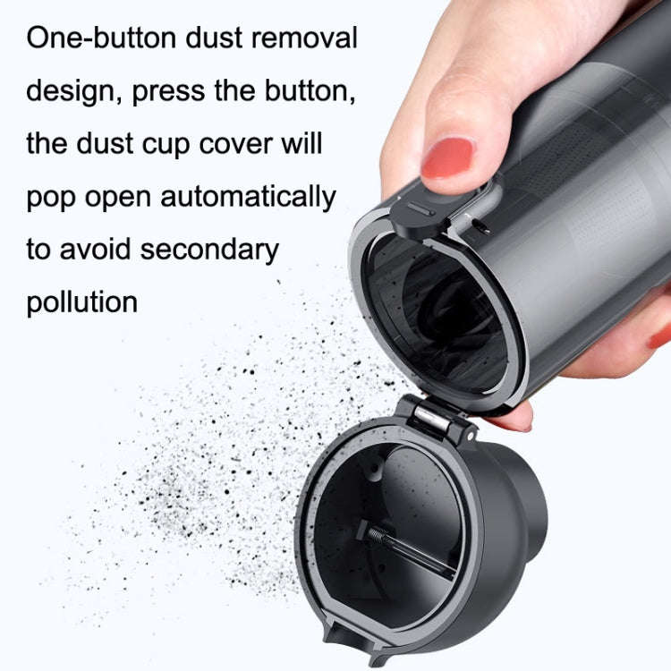 P03 16000Pa Strong Suction High Power Portable Handheld Wireless Car Vacuum Cleaner(Green Gray)