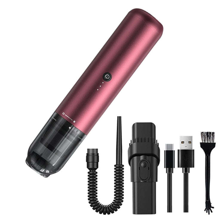 P12 High Power Handheld Wireless Vehicles / Household Vacuum Cleaner(Wine Red)