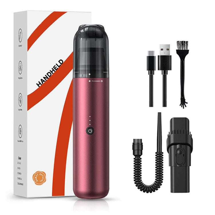 P12 High Power Handheld Wireless Vehicles / Household Vacuum Cleaner(Wine Red)