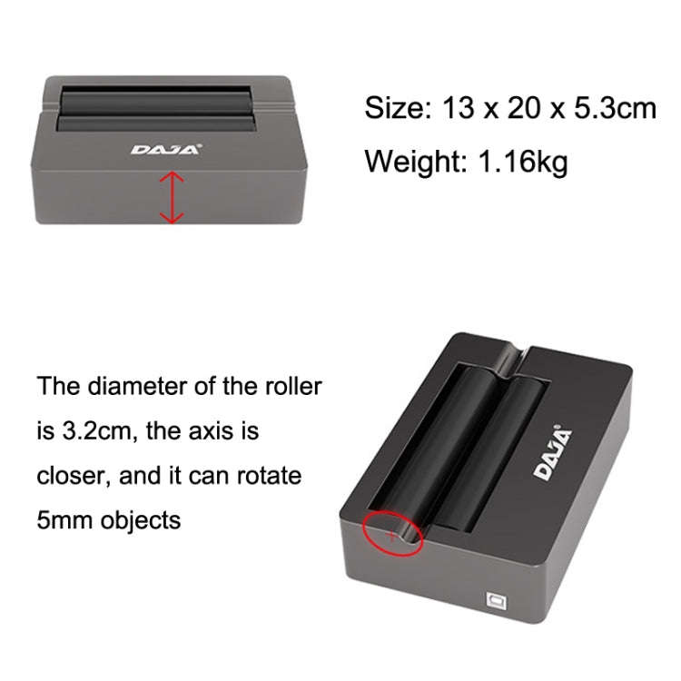 DAJA R3 For D2 / D3 / X1 / M1 Laser Carving Machine Rotation Shaft(Black)