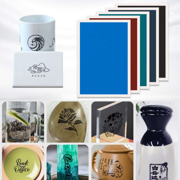 DAJA Carved Color Paper For Ceramic / Glass / Stone / Crystal / Jade(Blue)