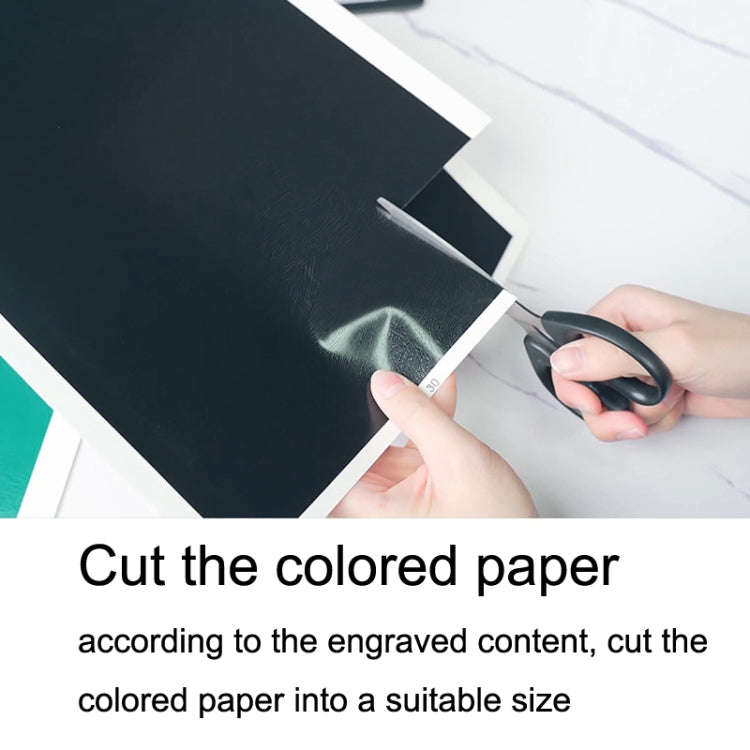 DAJA Carved Color Paper For Ceramic / Glass / Stone / Crystal / Jade(Blue)