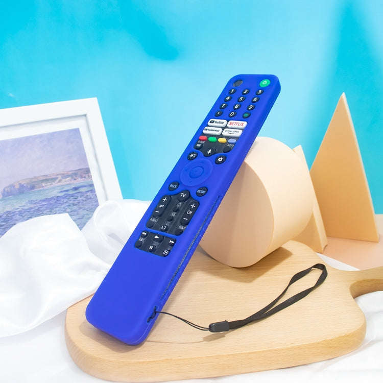 For Sony RMF/MG3-TX520U Y52 Voice Remote Anti-Drop Silicone Protective Cover(Blue)