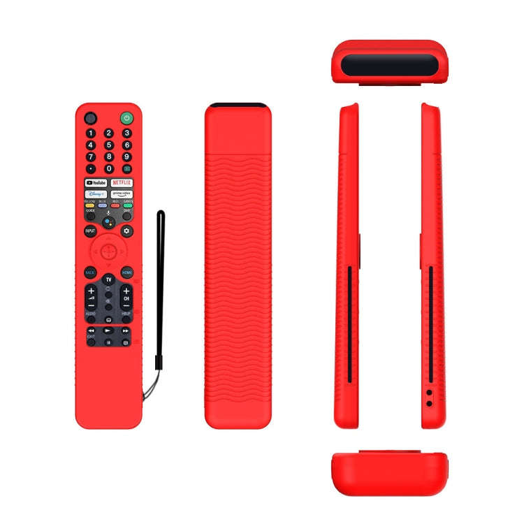 For Sony RMF/MG3-TX520U Y52 Voice Remote Anti-Drop Silicone Protective Cover(Red)