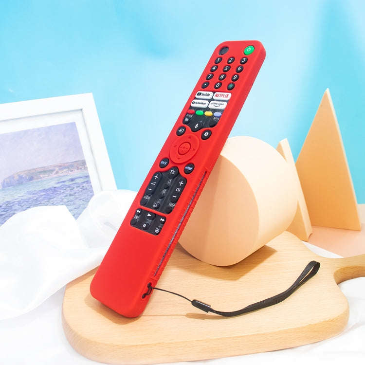 For Sony RMF/MG3-TX520U Y52 Voice Remote Anti-Drop Silicone Protective Cover(Red)