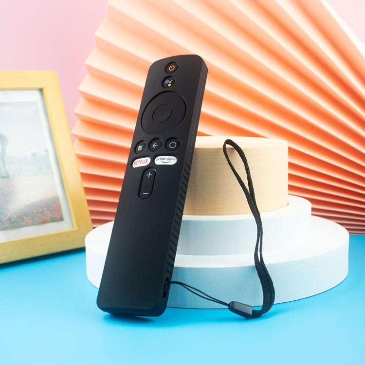 For Xiaomi 4K TV Stick Y48 Remote Control Anti-Drop Silicone Protective Cover(Black)