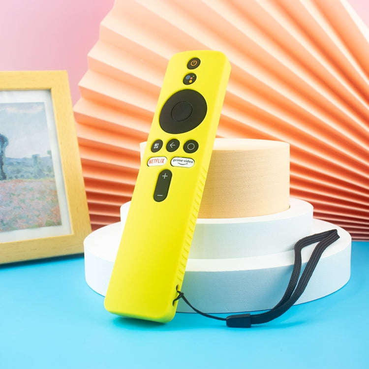 For Xiaomi 4K TV Stick Y48 Remote Control Anti-Drop Silicone Protective Cover(Yellow)